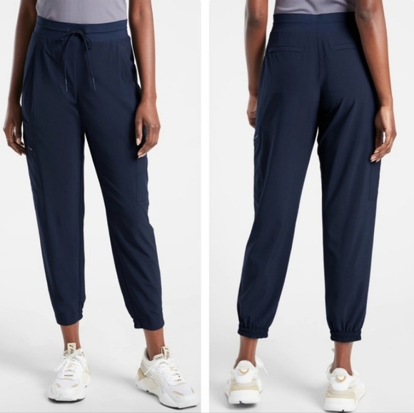 ATHLETA Venture Pants Navy blue ankle length size 4 - Picture 1 of 6